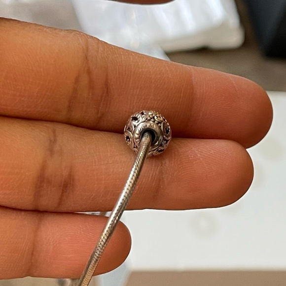 Retired Pandora Essence Snake Bracelet w/ 3 Essence Charms EUC - Picture 11 of 13